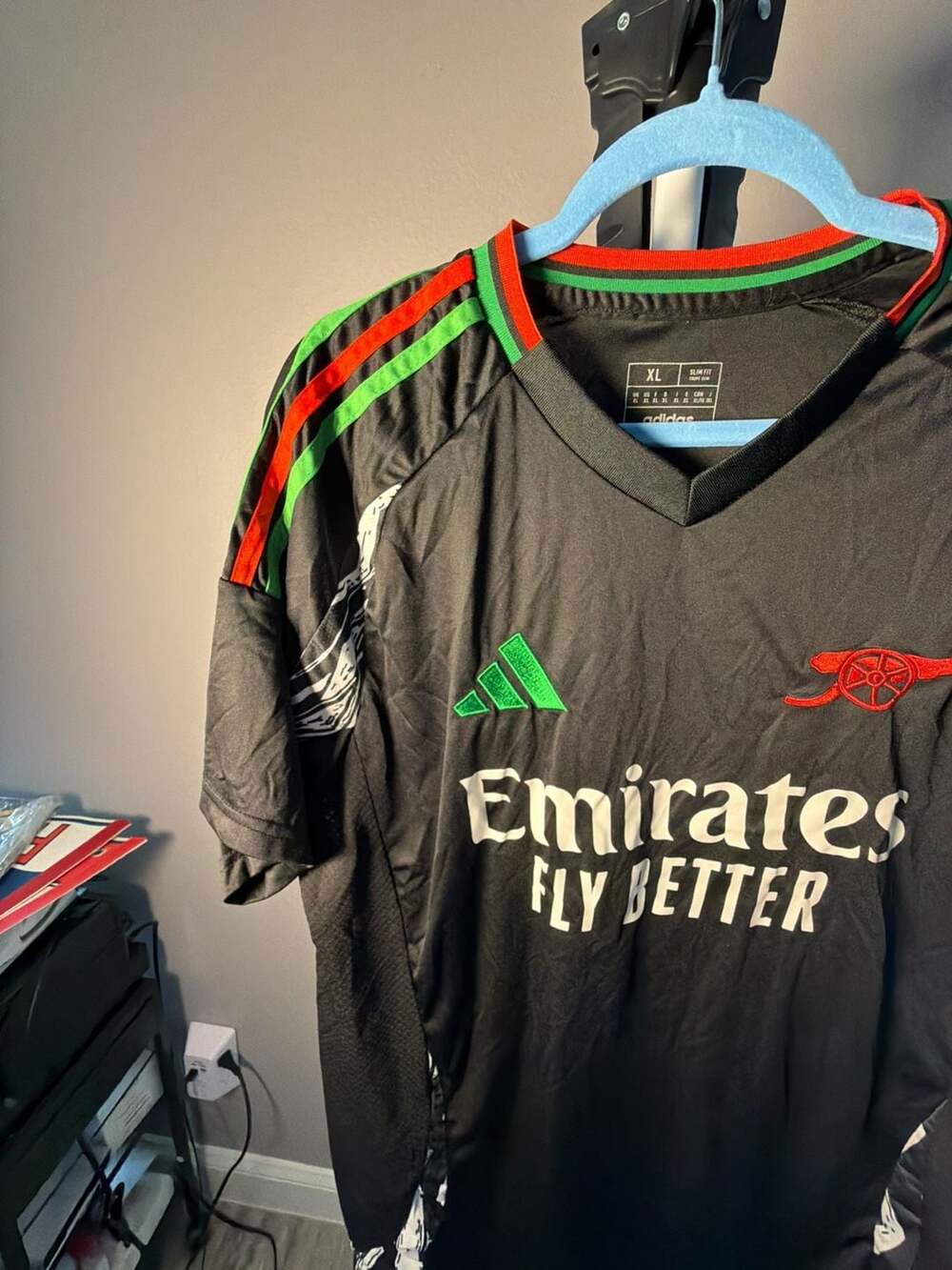 Adidas Arsenal 2024/25 Away Jersey Black Size XL - Gem